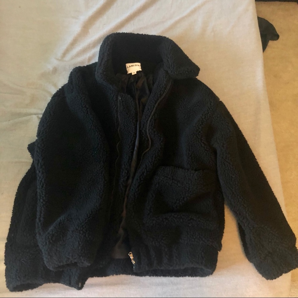 IAMGIA black teddy coat